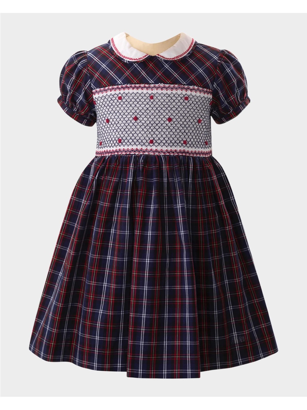 Rachel Riley girl’s Check Smocked Dress size 4Y
